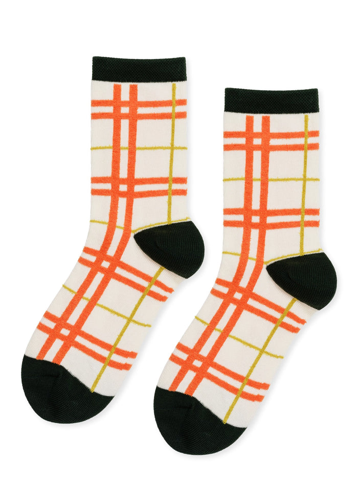 Hansel from Basel - Boucle Plaid Crew Sock -