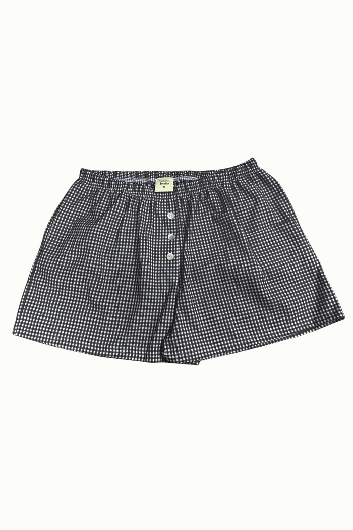 WIldflo Studio - Boxer Shorts Black Gingham -
