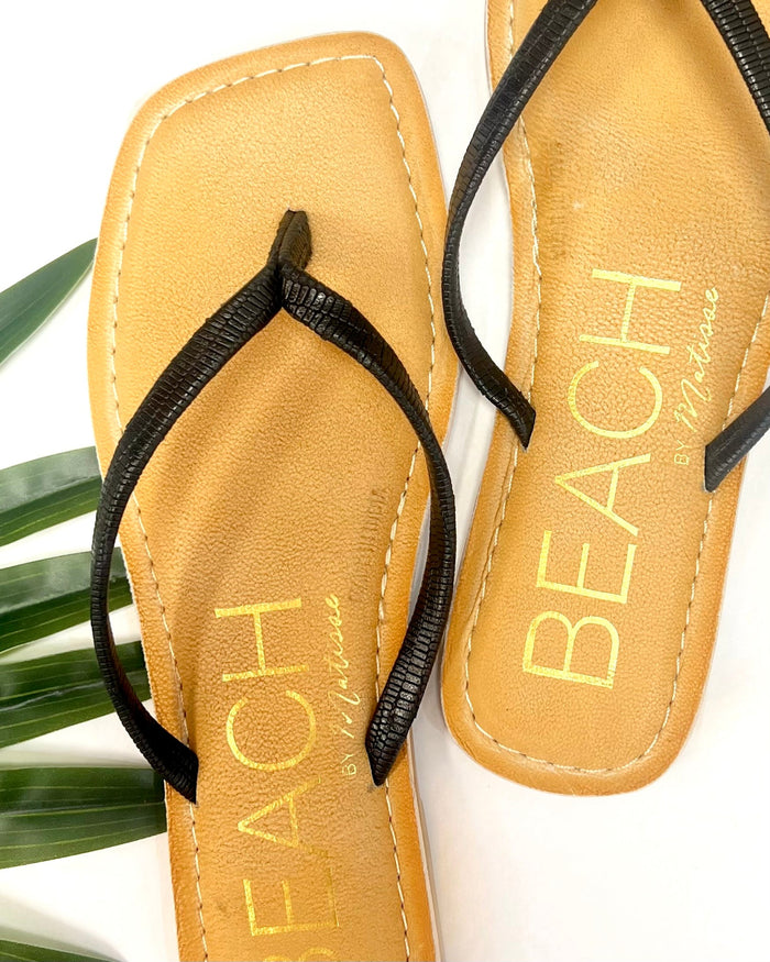 Matisse - Bungalow Sandal - Black Lizard -