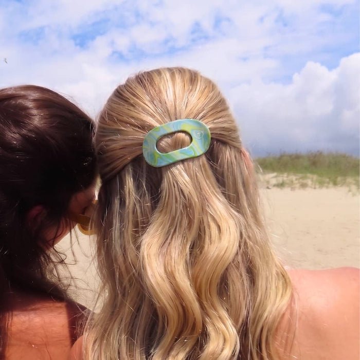 By the Sea Shore | Small | Flat Round Hair Clip