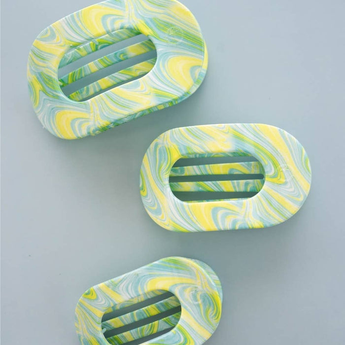 By the Sea Shore | Small | Flat Round Hair Clip