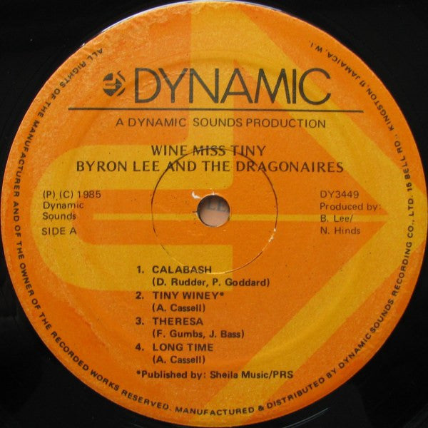 Byron Lee And The Dragonaires - Wine Miss Tiny (1985 US Press)