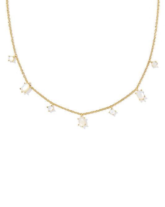 Cailin Strand Necklace in Gold Ivory Mother of Pearl