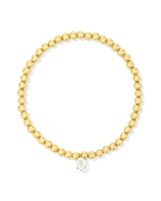 Cailin Stretch Bracelet in Gold Ivory MOP