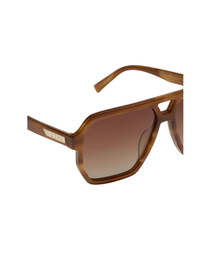 Cameron- Tawny Tortoise Brown + Gradient Polarized Glasses