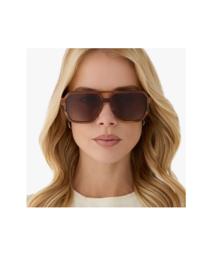 Cameron- Tawny Tortoise Brown + Gradient Polarized Glasses