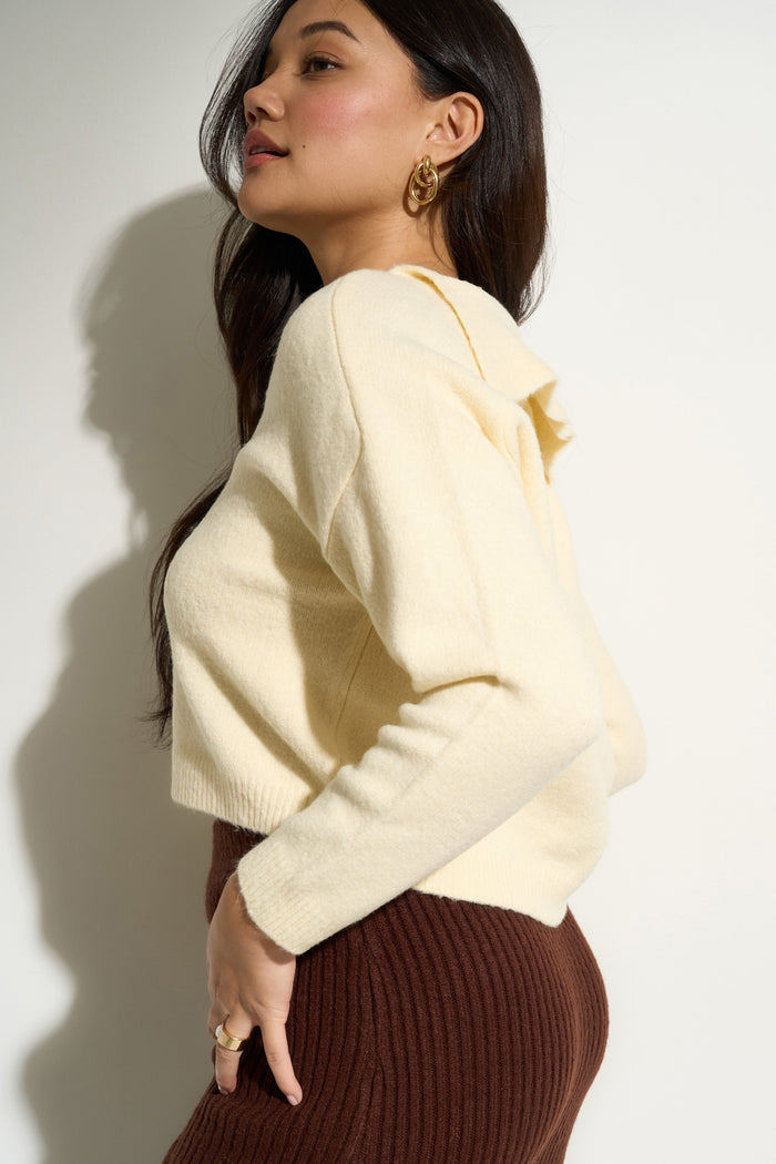 Callahan Knitwear - Camille Knit Pullover - Creme -