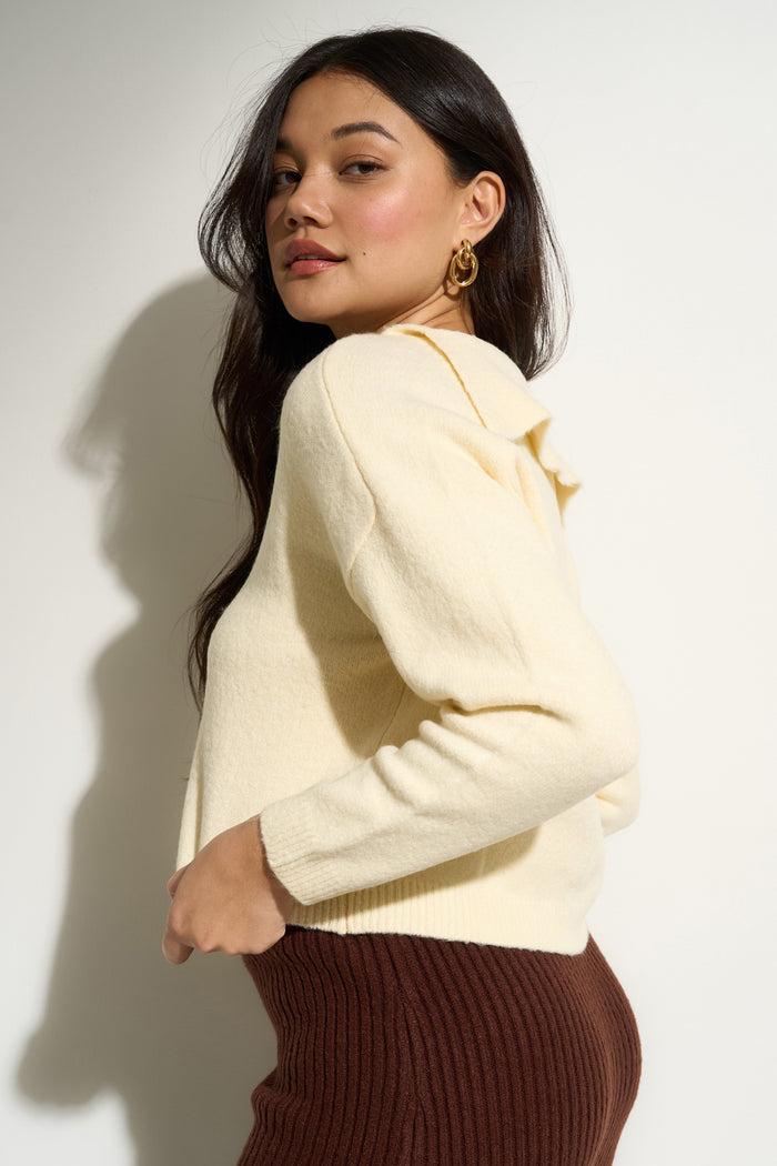 Callahan Knitwear - Camille Knit Pullover - Creme -