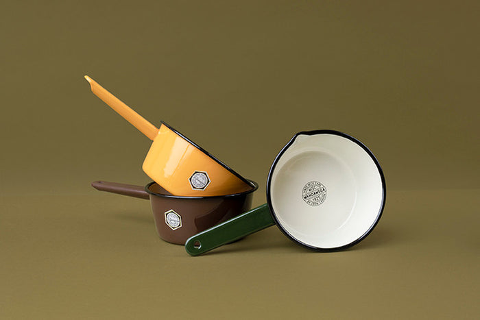 Crow Canyon Home - Camp Wandawega x CCH Sauce Pot - Forest Green & Cream -