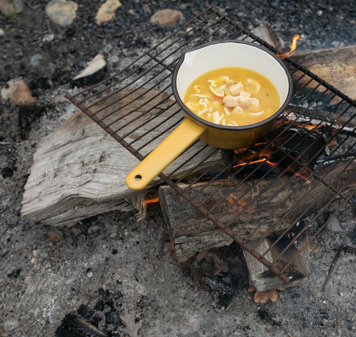 Crow Canyon Home - Camp Wandawega x CCH Sauce Pot - Mustard Yellow & Cream -