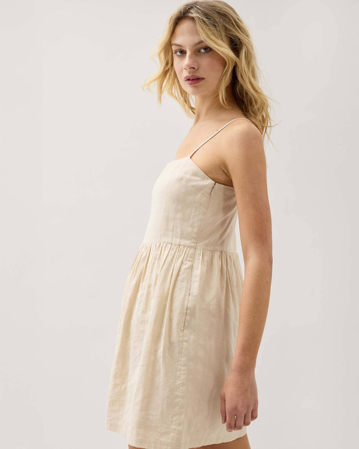 Richer Poorer - Cardiff Mini Dress - Oat Milk -