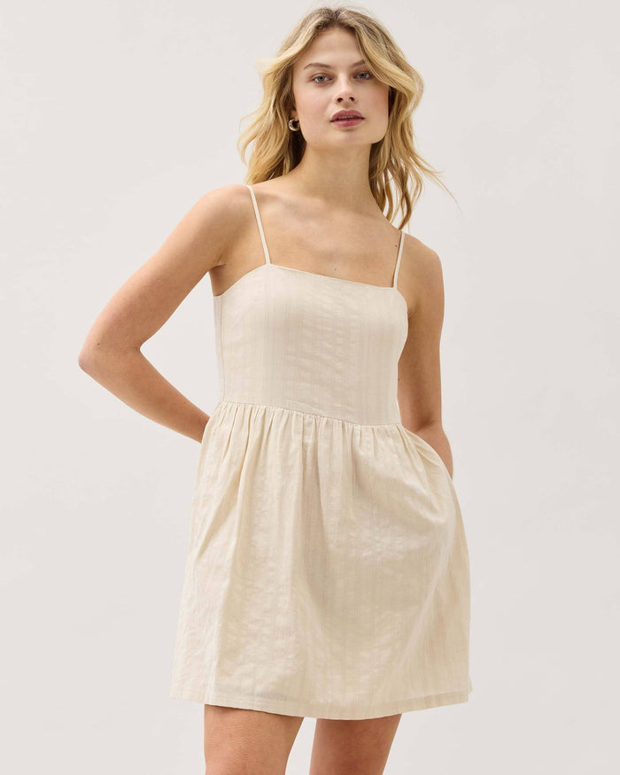 Richer Poorer - Cardiff Mini Dress - Oat Milk - OAT MILK