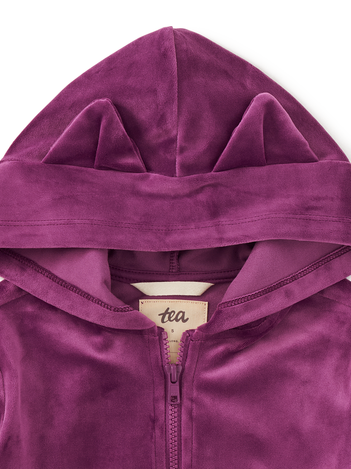 Cat Ears Velour Hoodie