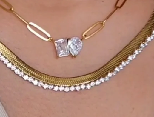 Cecile-Herringbone 14K Necklace