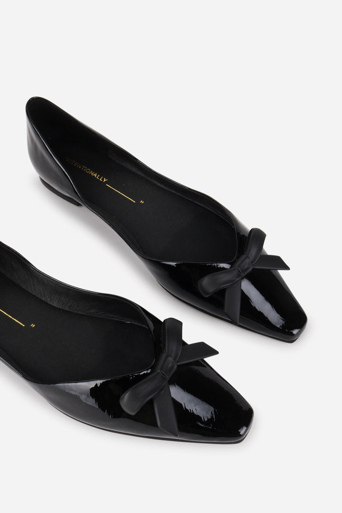 Intentionally Blank - Cecilia Patent Ballet Flat -