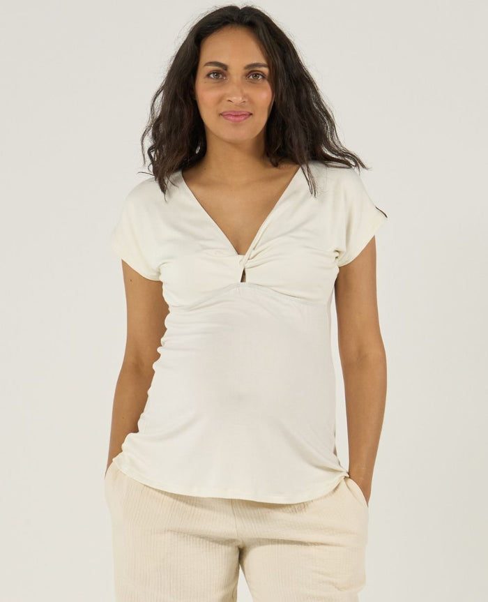 Celia Maternity & Nursing Top – Natural