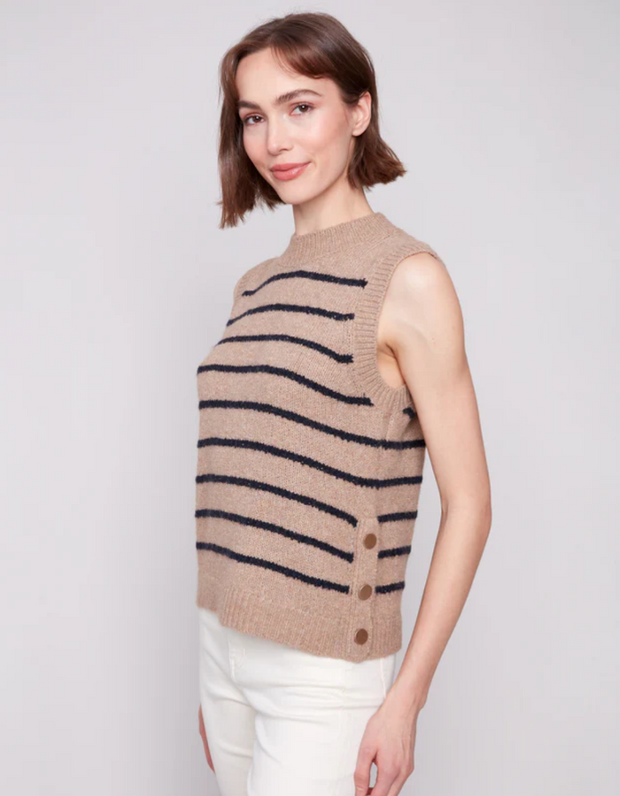 Charlie B Retro Stripes Sweater Vest