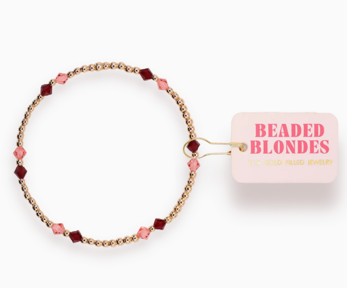 Charlotte Bracelet in Blush and Burgundy