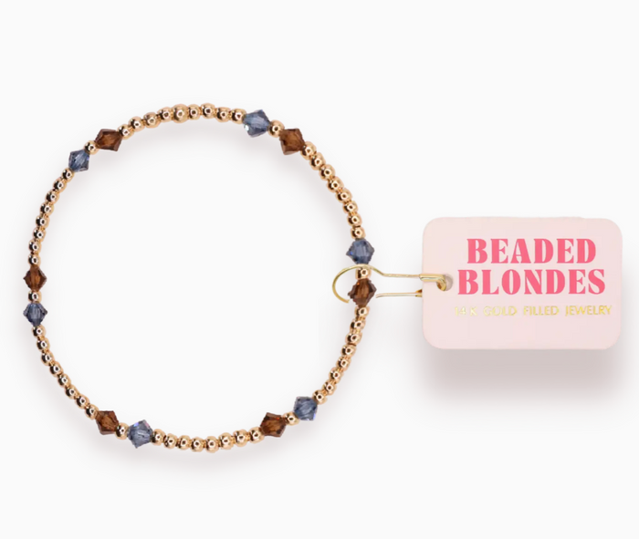 Charlotte Bracelet in Denim and Mocha