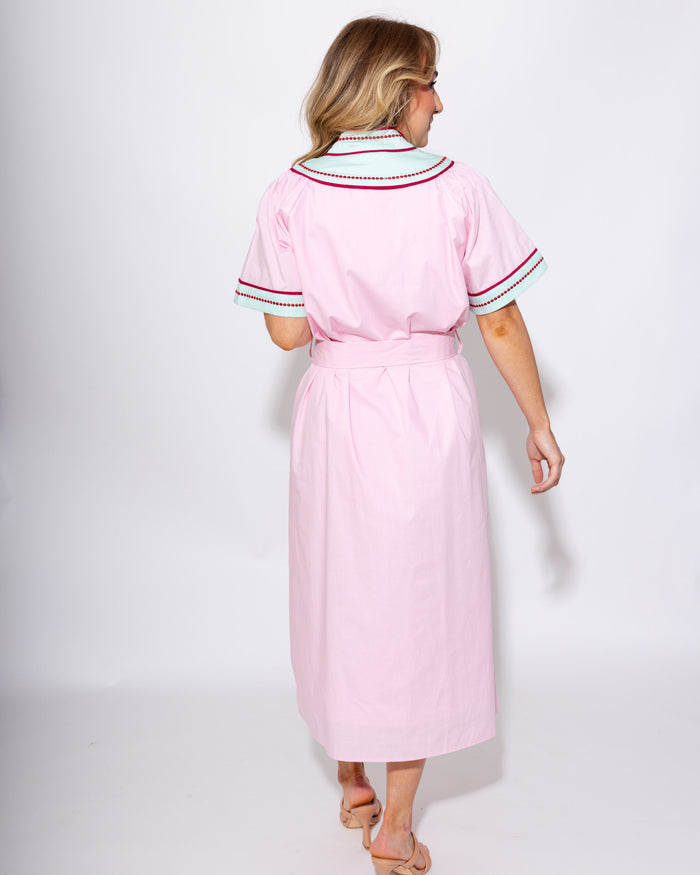 Chic Pink Contrast Midi