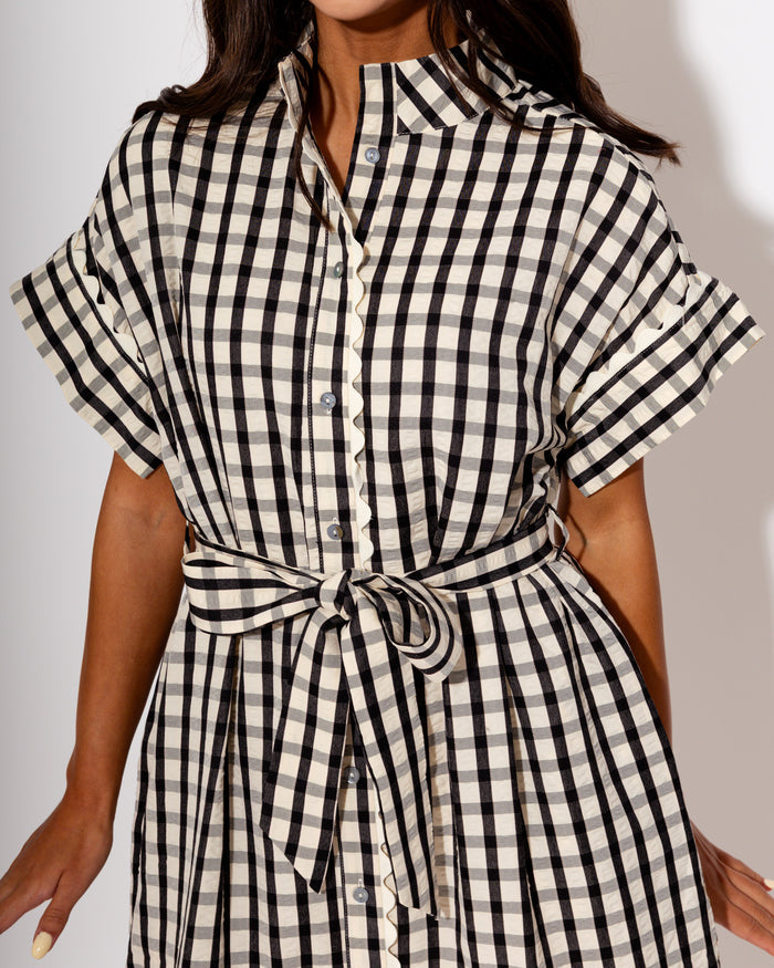 Classic Gingham Button-Down Mini