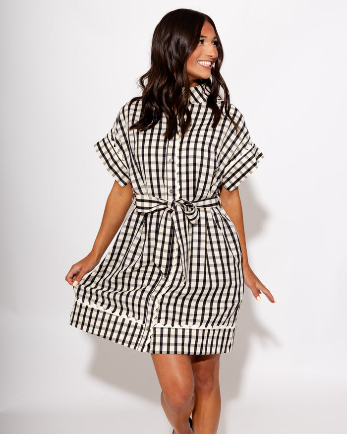 Classic Gingham Button-Down Mini