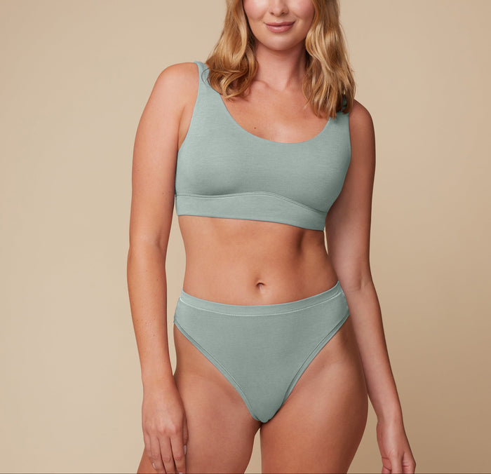 Harper Wilde - Cloud Cotton Scoop Bralette - Seaglass -
