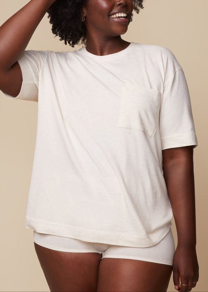 Harper Wilde - Cloud Cotton T-Shirt - Heather Oatmeal -
