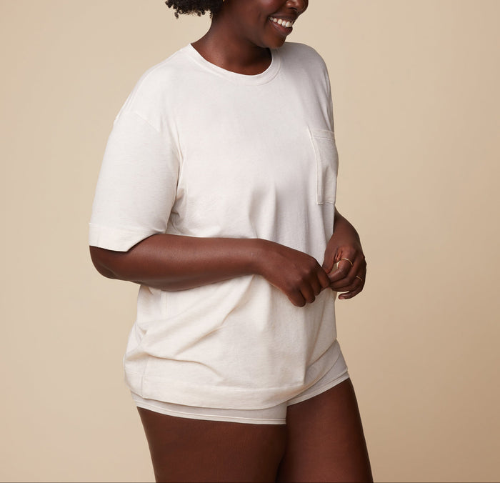 Harper Wilde - Cloud Cotton T-Shirt - Heather Oatmeal -