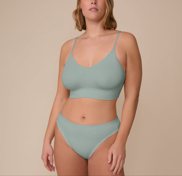 Harper Wilde - Cloud Cotton Triangle Bralette - Seaglass -
