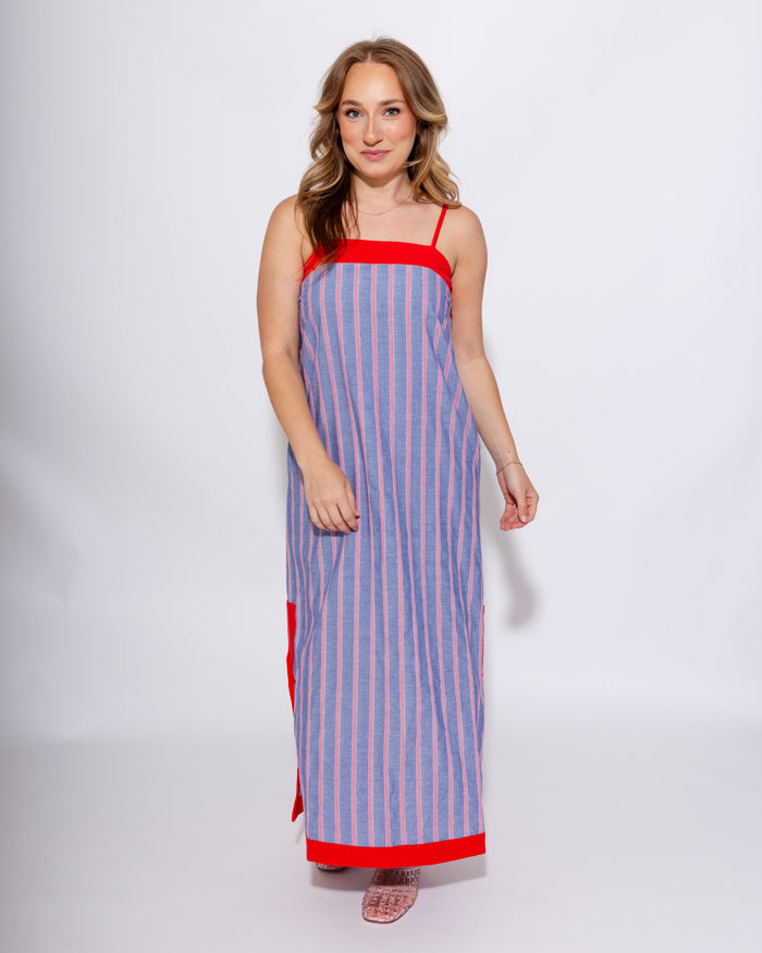 Coastal Stripe Summer Midi
