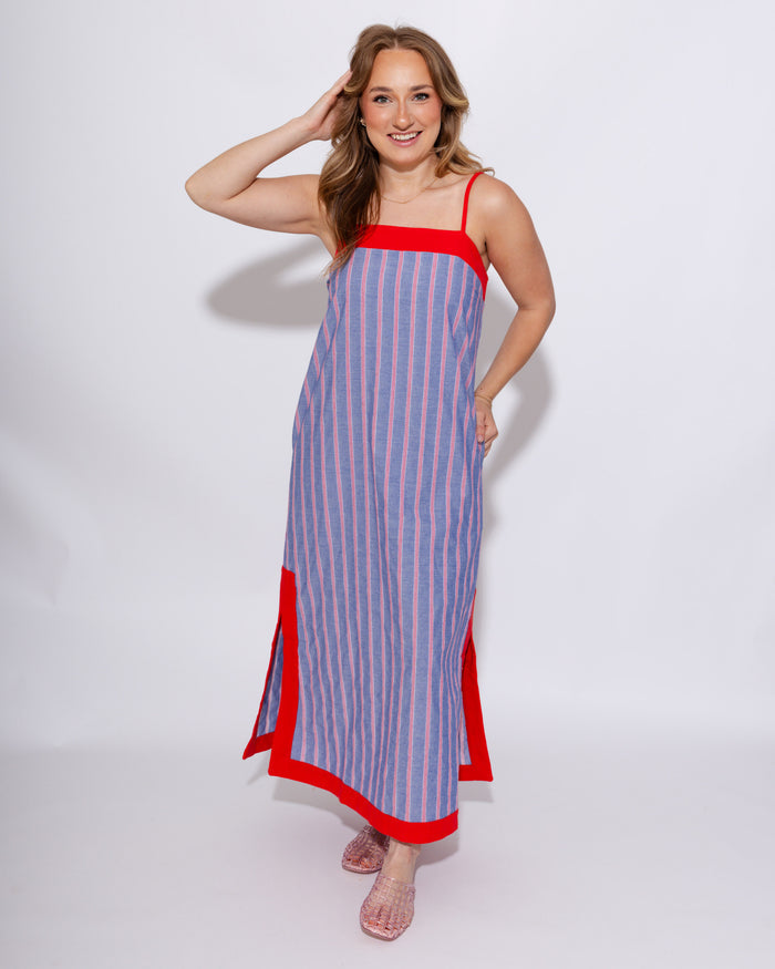 Coastal Stripe Summer Midi
