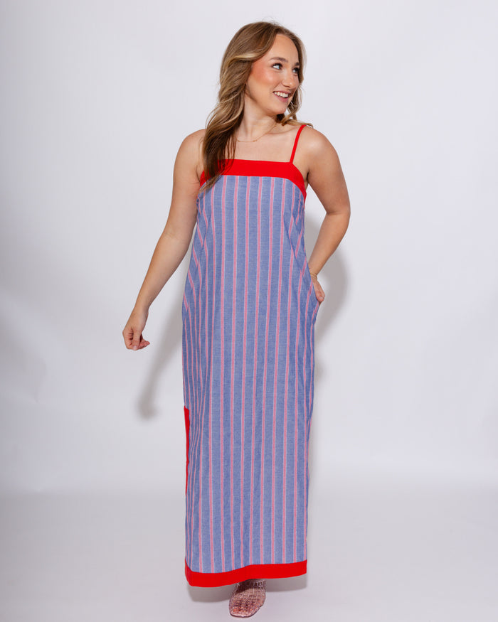 Coastal Stripe Summer Midi
