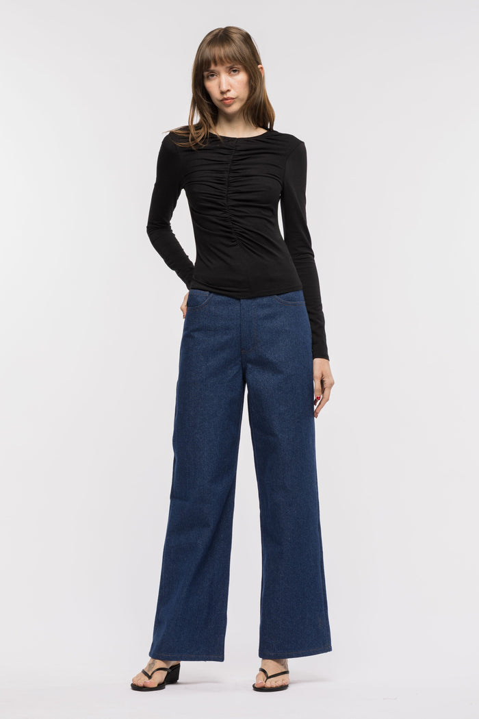 Toit Volant - Coco Cowboy Cut Pants - Dark Indigo -