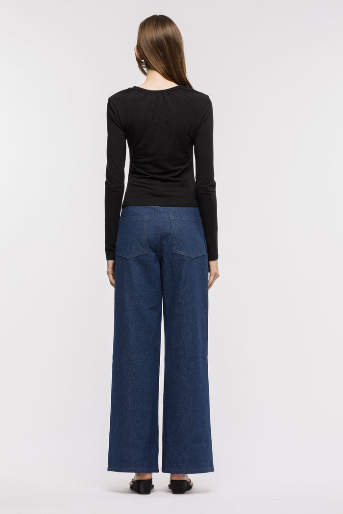 Toit Volant - Coco Cowboy Cut Pants - Dark Indigo -