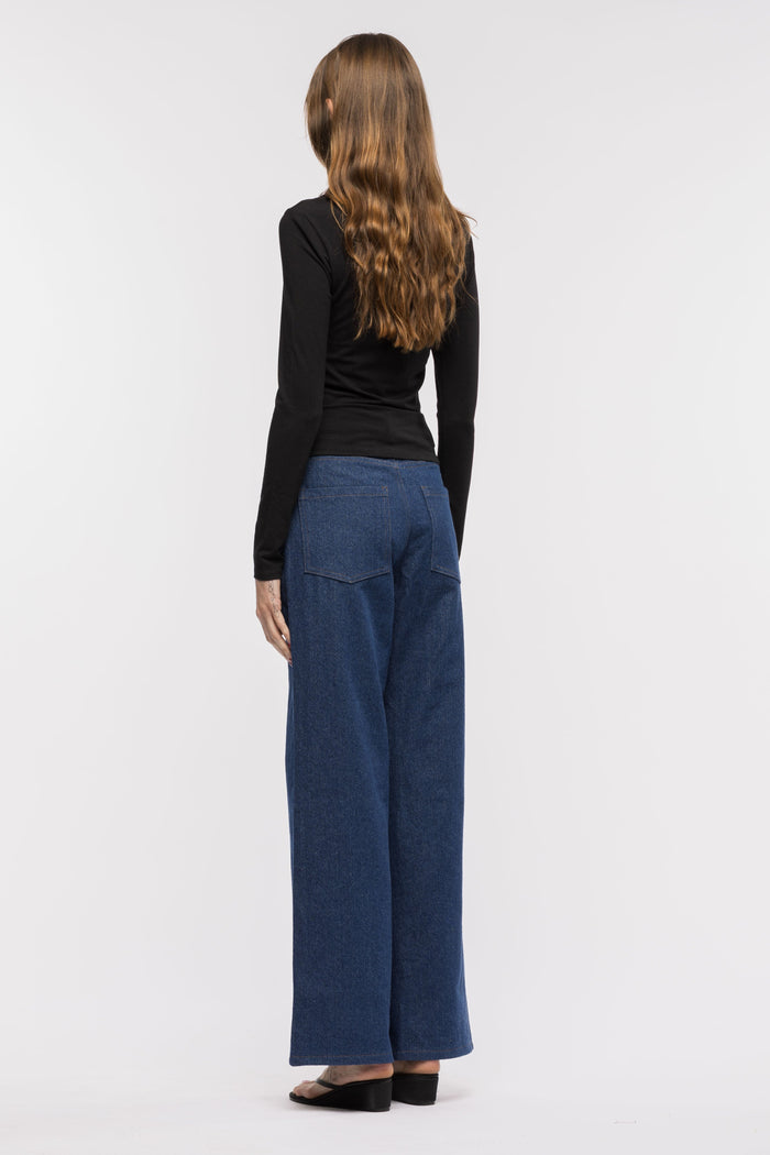 Toit Volant - Coco Cowboy Cut Pants - Dark Indigo -