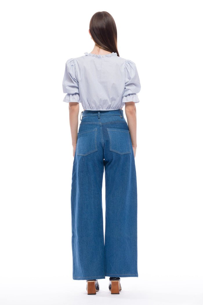 Toit Volant - Coco Cowboy Cut Pants - Light Indigo -