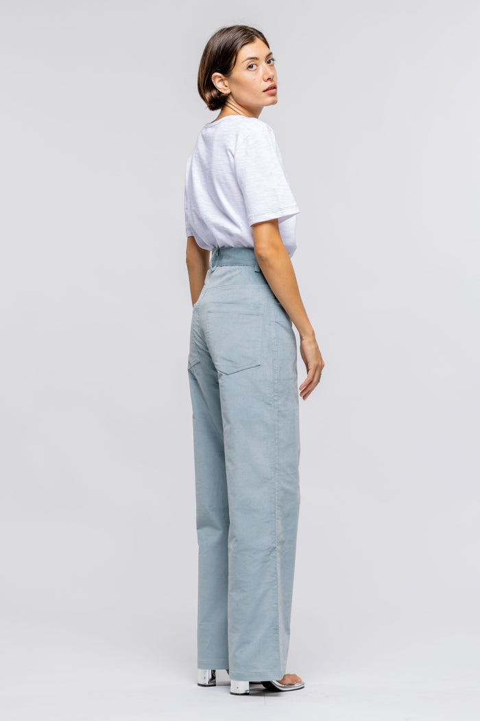 Toit Volant - Coco Cowboy Cut Pants - Silver Blue -