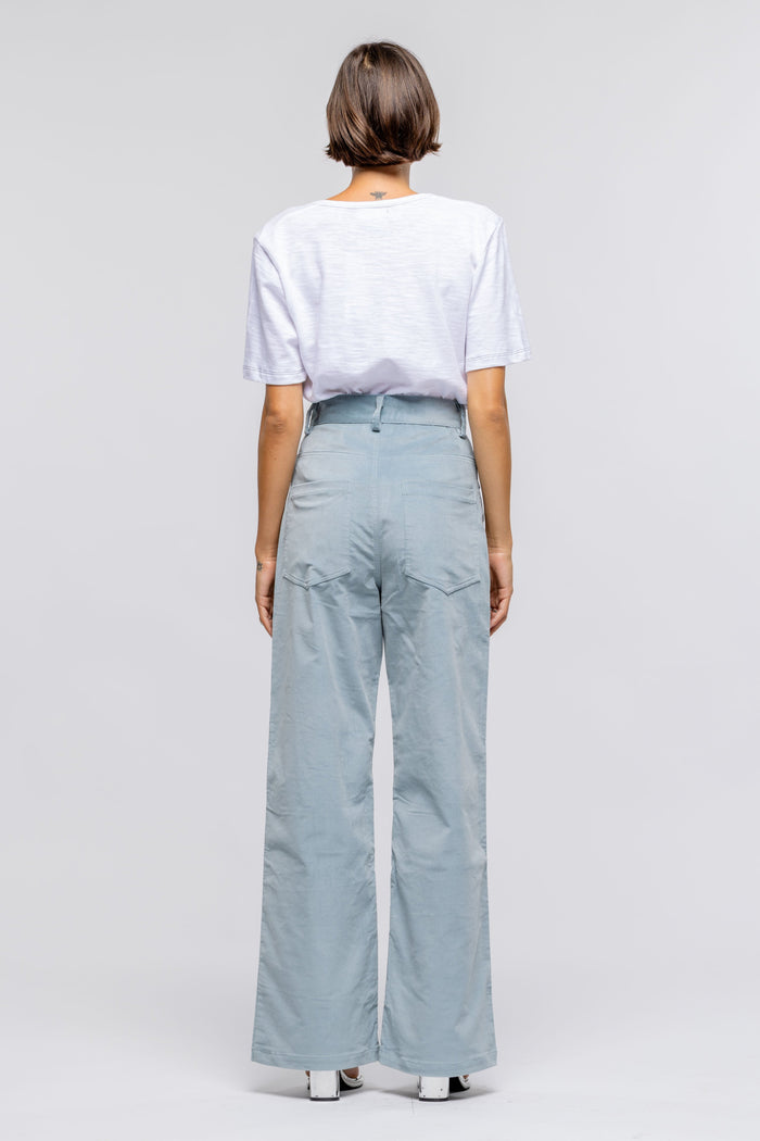Toit Volant - Coco Cowboy Cut Pants - Silver Blue -