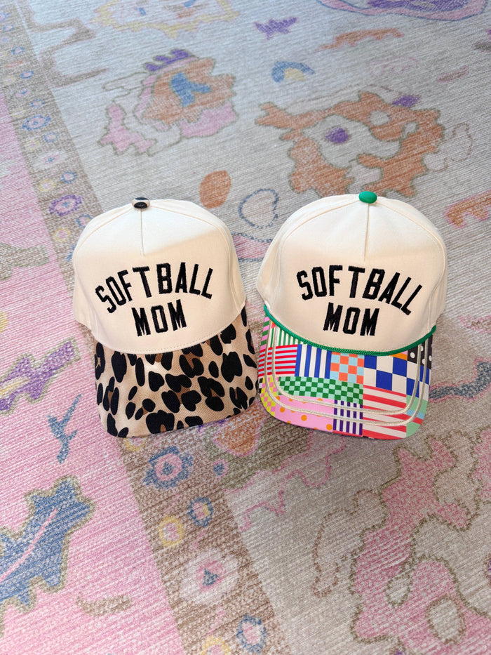 Colorful Softball Mom Hat