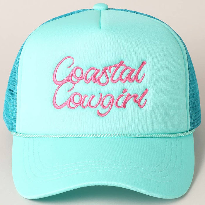 Costal Cowgirl Embroidered Trucker Hat
