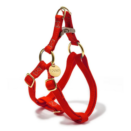 Found My Animal - Cotton Cat & Dog Harness - Red -