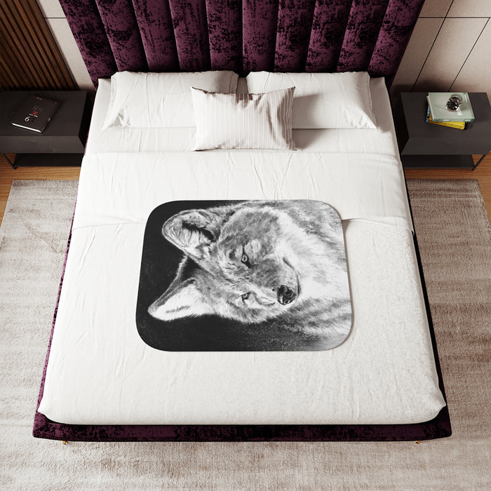 "Coyote II" Sherpa Blanket.