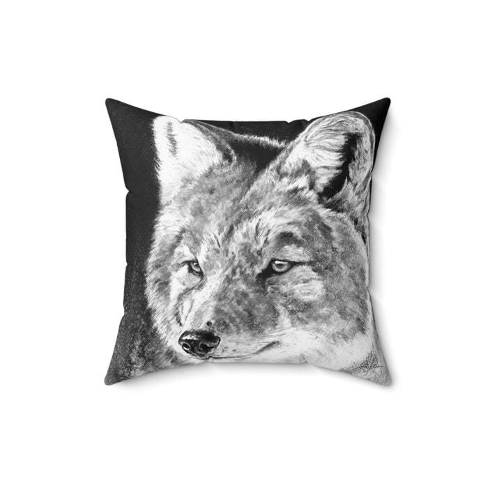 "Coyote II" Square Pillow.