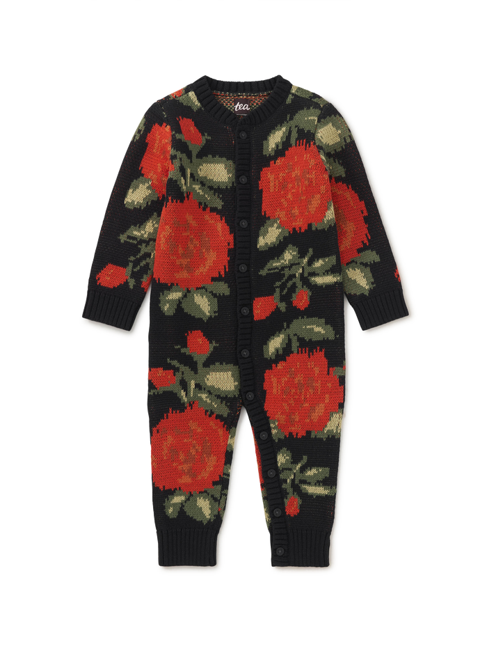 Cozy Rose Baby Romper