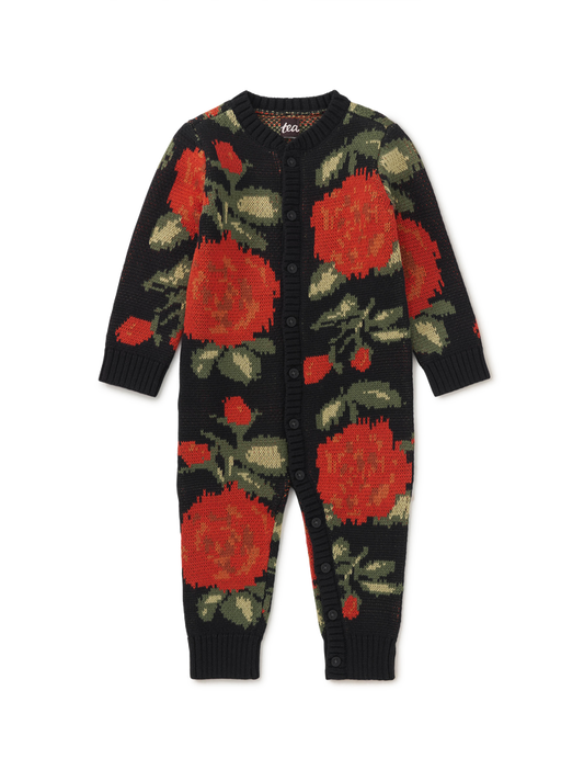 Cozy Rose Baby Romper