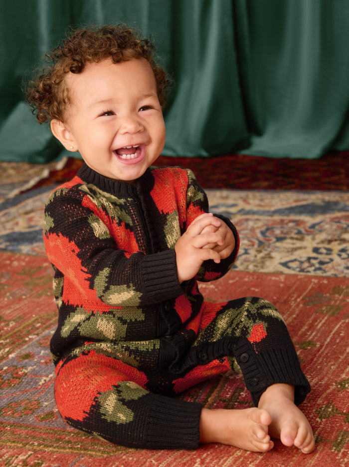 Cozy Rose Baby Romper