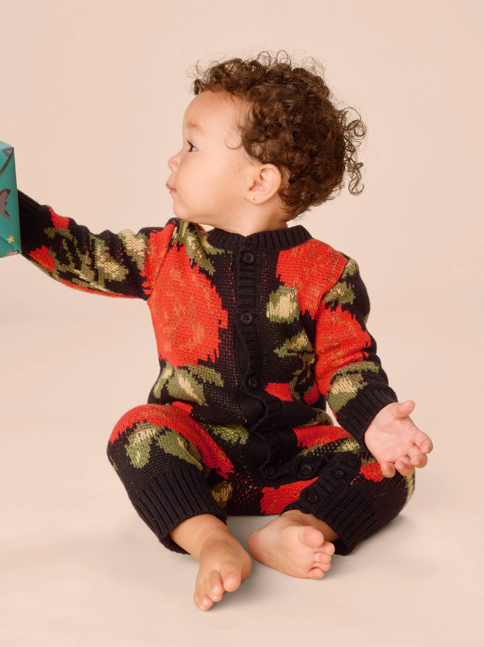 Cozy Rose Baby Romper