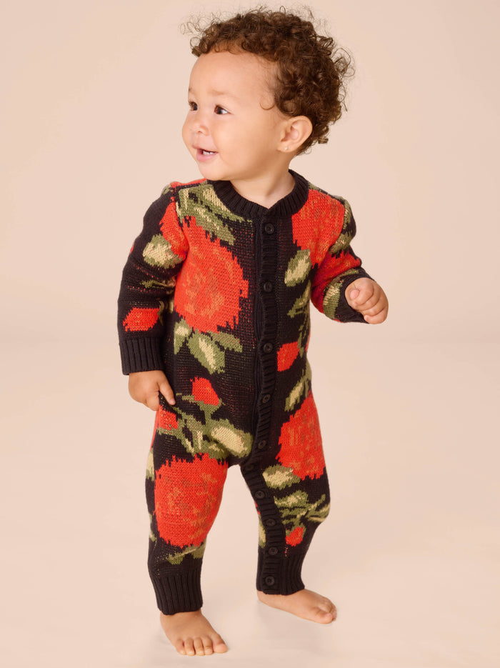Cozy Rose Baby Romper