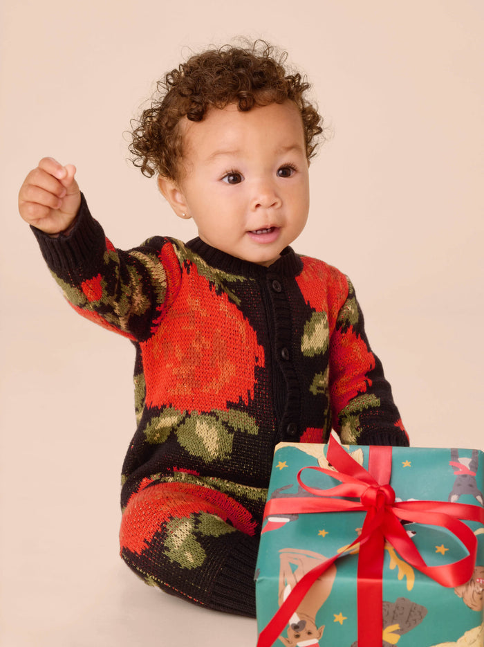 Cozy Rose Baby Romper